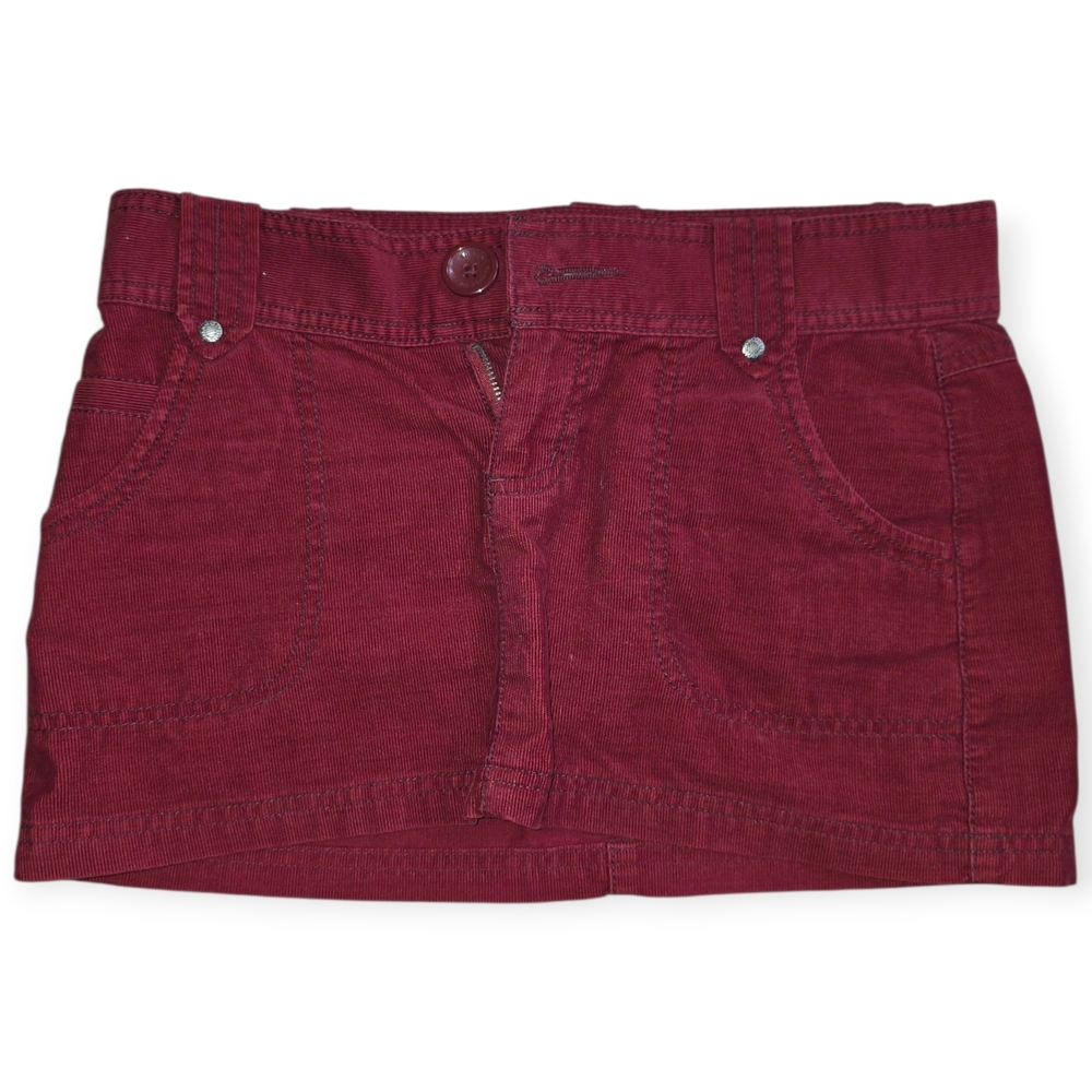 💙Mossimo Supply Co. Burgundy Corduroy Mini Skirt☆